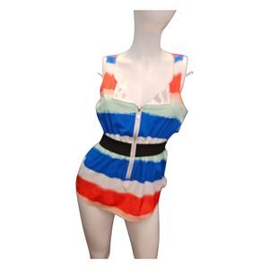 Guess Striped Belted Sleeveles Top Womens size S